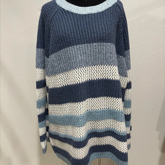 99 Jane Street Blue Striped Sweater | Size 3X - NWT - Picture 3 of 4